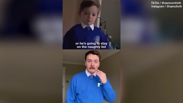 Tiktoker recreates iconic meme of kid who wants to 'uppercut' Santa