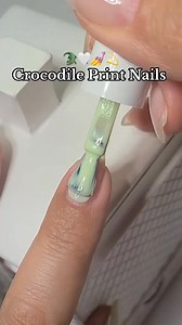 How to create crocodile print nails 🐊 🤍 💅 💫 Love or Pass? shades used: 🥒 Cutecumber 💚 Sagebrush - #nailart #naillooks #nails #nailgram #nailinspo #nailsathome #nailtrends #naildesign #nailartist #diynails #nailhack #easynails #nailvideo #nailtutorial #dippowder #dippowderdesign #dippowdernails #trendynails #nailsoftheday #nailtech #nailtutorials #nailboo #nailsofinstagram #nailsalon #dippowdermanicure #gelpolish #fallnails | Nailboo