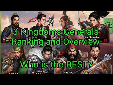 Great Conqueror 2 Shogun 3 Kingdoms Generals Ranking and Overview