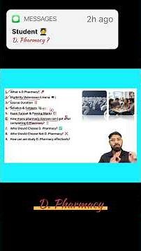 D. Pharmacy Kya Hai? (What is D. Pharmacy) Full Information In 2025 | #dpharmacy # #pharmcist