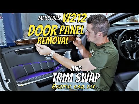 Mercedes E-class door panel removal and trim swap W212. 2014 e63