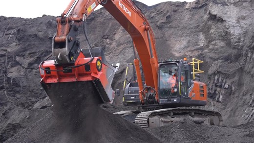 This machine makes huge rocks disappear fast