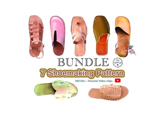 Shoemaking Patterns: 7 Leather Sandals DIY Designs (digital Printable) - Etsy UK