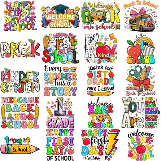 Back to School PNG Bundle, Teacher & Student Sublimation Designs, First Day of School PNG Pack, Cute School Graphics, Classroom Shirt - Etsy