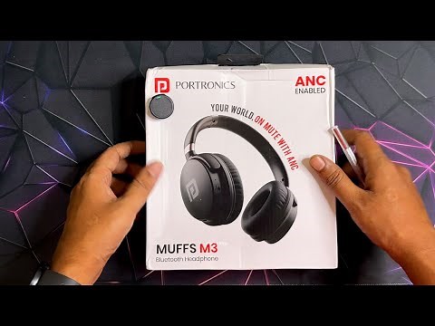 Portronics Muffs M3 Unboxing – 40 Hour ANC Wireless Headphones