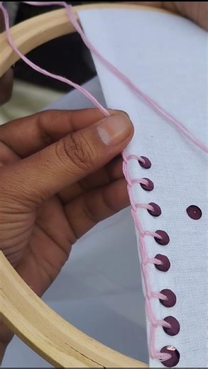 Dupatta bottom sequence embroidery design#short feed#viral#views#trending