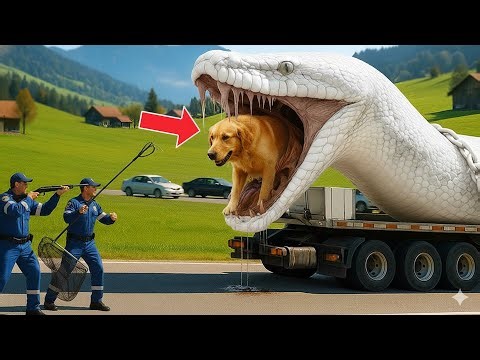 Brave Heroes Save Poor Dog From Giant Python’s Attack🐍