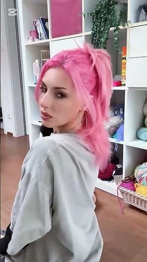 effortless hair goals pink hair tutorial😀 #hair#diyhairstyle #longhairgrowthtips#hairlook #shorthair