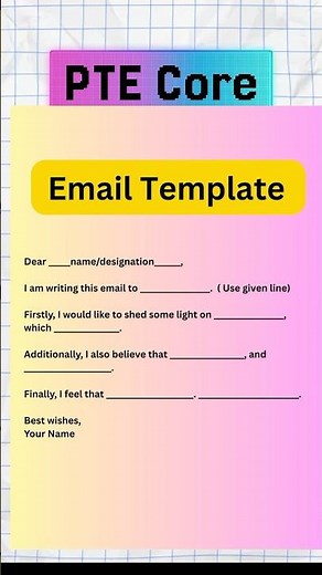 PTE core Email Template