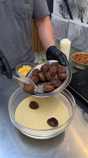 Cornbread-Coated Meatballs! Meatballs with a cornbread twist 🌽🍖 | Chefclub Network