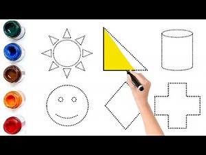Let's Learn to Draw and Paint 2d Shapes For Kids / Easy Step by Step Drawing Tutorial