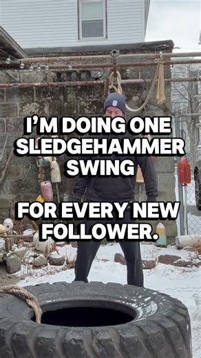 One Follow = One Swing #sledgehammerworkout #workoutchallenge #followformore #unconventionaltraining #reels__tiktok