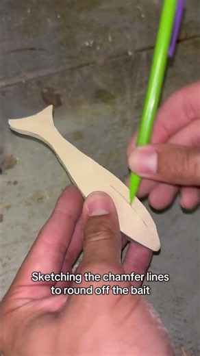 Making a shark glide bait #diy #handmadelure #luremaking #woodworking #glidebait #swimbait
