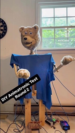 DIY Animatronic Test Round 2! #animatronics #chuckecheese #showbizpizza #fnaf #rockafireexplosion