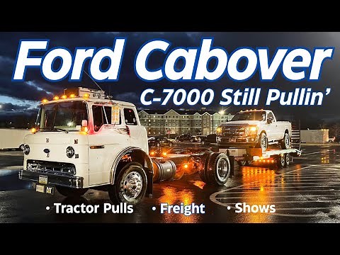Classic Ford C-7000 Cabover On the Road Hauling & Tractor Pulling! COE Diesel