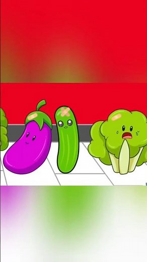 Ten Little Vegetables Jumping on the Bed | Counting Song #Shorts #Vegetables #nurseryrhymes