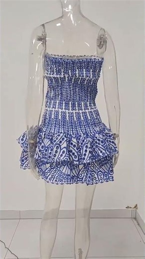 Sexy Strapless Cut-Out Layered Hem Mini Dress | Premium Fashion Academy