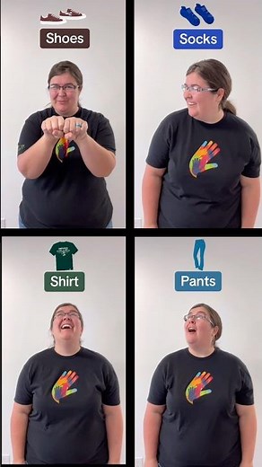 How to sign Shoes 👞 Socks 🧦 Pants 👖 Shirt 👚 in ASL | Beginner ASL Clothes