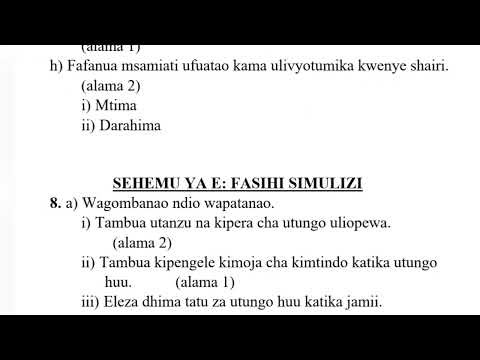Ushairi | Maswali na majibu ya ushairi | Ushairi KCSE | Maswali ya ushairi kidato |Ushairi notes pdf