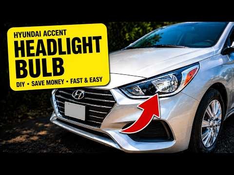 Hyundai Accent Headlight Bulb Replacement DIY FAST & EASY! | 2018–2022 Reflector Type