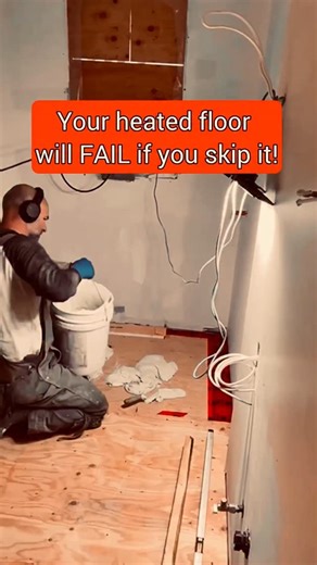 ✅ Follow @built.to.code for more tips. Why is the membrane essential? Concrete slabs move—slightly, but enough. Temperature changes, settling, and moisture create tiny shifts. Tiles don’t flex. The membrane acts as a buffer, absorbing movement and preventing cracks. Think of it as shock absorbers for your floor. It also guides your heating cables. The channels ensure perfect spacing, consistent coverage, and even heat. No guessing, no uneven heating, no damaged cables. Skip it, and your cables s
