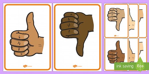 Thumbs Up, Thumbs Down Display Posters