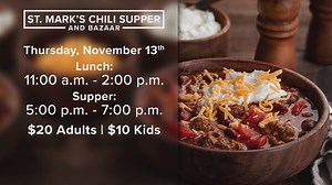 St. Mark's Episcopal Church prepares for 84th annual chili supper