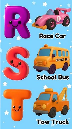 🎵ABC Vehicles Song (R-Z) | Learn Alphabet & Phonics for Kids