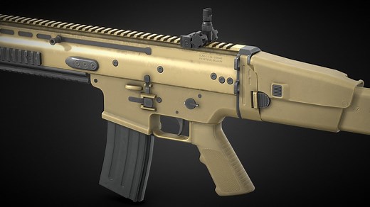 FN Scar-L Assault Rifle - Download Free 3D model by Hitansh 3D (@Hitansh_3DArtist)