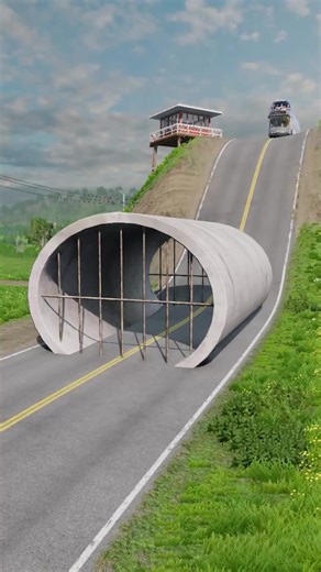 Monster Moon vs Drain Pipes in BeamNG.drive