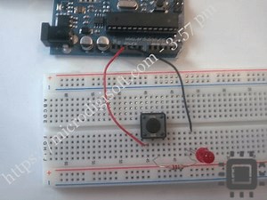 Controlling LED using a push button with Arduino