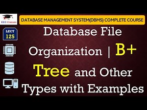 L125: Database File Organization | B+ Tree and Other Types with Examples | DBMS Lectures in Hindi