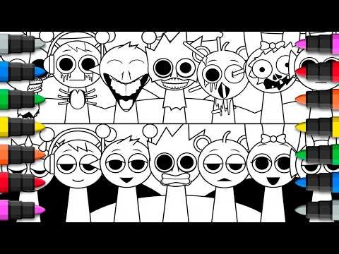 🎨Incredibox Sprunki New Coloring Pages🎨 | How to Color Incredibox Sprunki Art