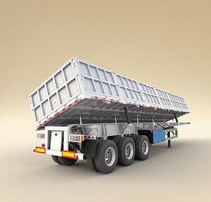 [Hot Item] Easy Offloading Side Dump Simitrailer High-Capacity 30-100ton New Luxi Engineering Dump Trailer Mine Material Transport