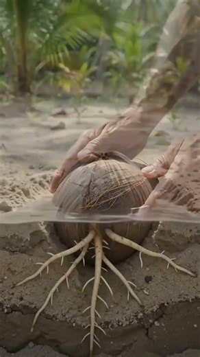 Why do coconut trees grow well only on the seashore?