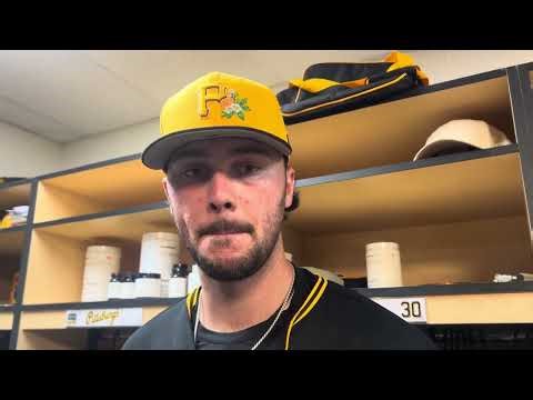 Paul Skenes after a simulated game at Pirate City