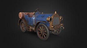 Steampunk car - 3D model by Tummi