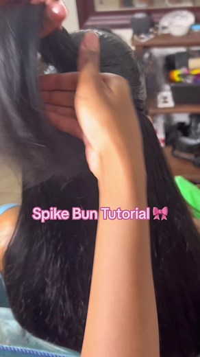 Spike Bun Tutorial: Half Up Half Down Hairstyle