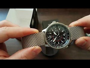 Citizen Eco-drive PROMASTER NIGHTHAWK Pilot's/Aviator watch, BJ7008-51E, UNBOXING, 4K