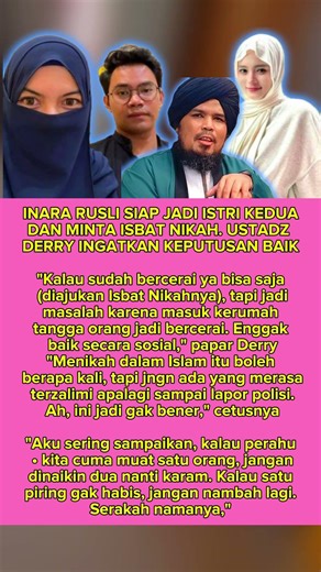 mengejutkan 😱😱 inara rusli siap menjadi istri kedua ⁉️ dan minta isbat nikah #beritaartis #shots