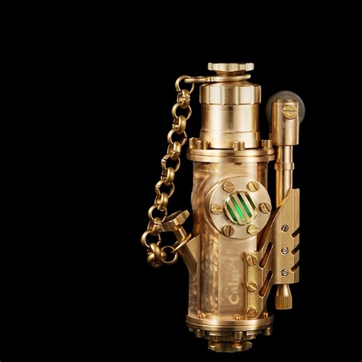 Heavy Brass Steampunk Lighter | Skeleton Visible Mechanism - Etsy Canada