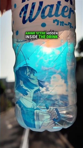 This Japanese bottle hides a full anime scene