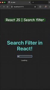 React JS | Search filter #reactjs #search #reactcourse #codingshorts