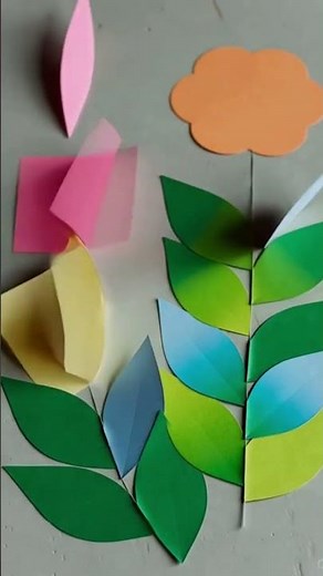 Colourfull paper shapes...#craft#clay #diy craft making