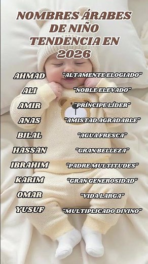 Los nombres árabes de niño MÁS BONITOS 2026 😍