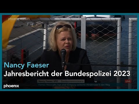 Vorstellung Jahresbericht der Bundespolizei 2023, u.a. mit Bundesinnenministerin Nancy Faeser