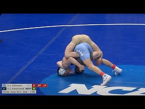 133lbs Joe Heilmann (North Carolina) vs Josh Koderhandt (Navy)