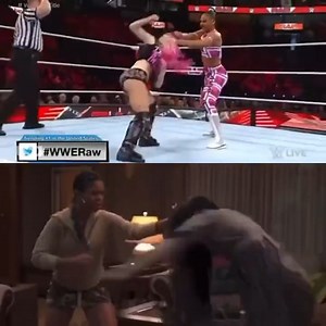 11K views · 188 reactions | Bianca Belair and Alexa Bliss recreated a 'Scary Movie 3' fight scene on Monday Night Raw https://uproxx.it/sggumin | UPROXX | Facebook