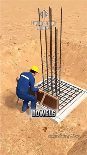 How Engineers Build an Isolated Footing Step by Step 😮 #shorts