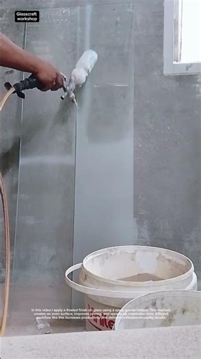 Frosted Glass Finishing Process | Professional Spray Technique for Clean Results#shorts